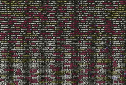 Abstract image displaying tiny, indecipherable code